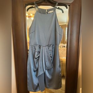 Harlan dusk blue polyester dress